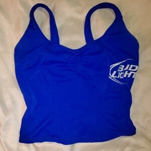 175. Hey Baby Crop Top Blue with BL Logo